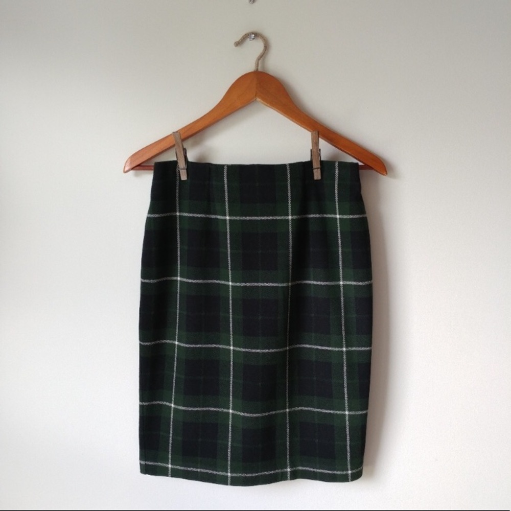 J JILL Plaid Pencil Skirt
